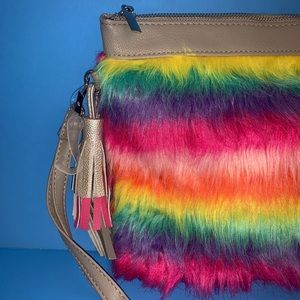 Bags - NWT furry rainbow 🌈 large wristlet or clutch Bags - NWT furry rainbow 🌈 large wristlet or clutch